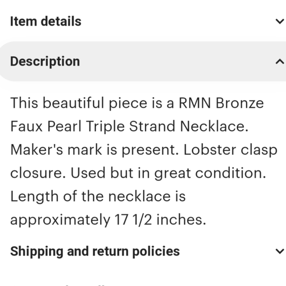 Vintage Multi Strand Fresh Water Faux Pearl Necklace Unique Mid Century Classic - Picture 5 of 16